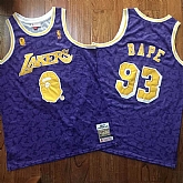 Lakers 93 Bape Purple 1996 97 Hardwood Classics Jersey Mixiu,baseball caps,new era cap wholesale,wholesale hats